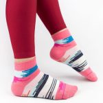 Κάλτσες-Γυναικείες-Ημίκοντες-Design-Abstract-Κοραλί