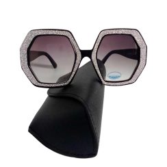 Γυναικεία Γυαλιά Ηλίου με Glitter και Κοκκάλινο Σκελετό VI-3016BL - Image 1