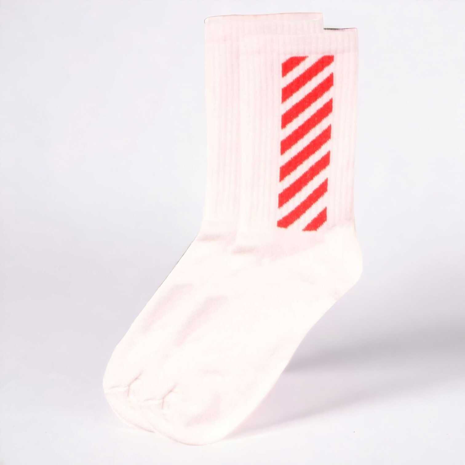 Κάλτσες Ημίκοντες Mondernity-Stripes Λευκό