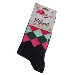 Κάλτσες  Pamela Σχέδια-geometric3 Μαύρο