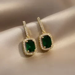 Grean Stone - Strass earrings