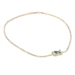 Choker silver stone strass
