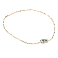 Choker silver stone strass