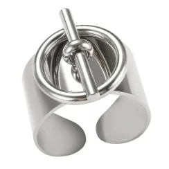 Silver steel ring DE-R190