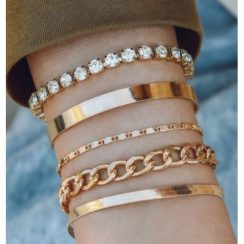 Gold steel bracelets F1334