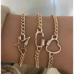 Gold steel bracelets F1289