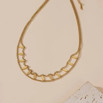 Gold-Steel-necklace-DE-NE154