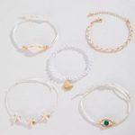 White Pearls & Shells Bracelet DE-BR130