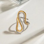 Gold & Silver steel ring DE-R062