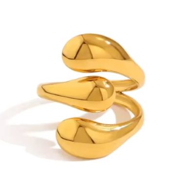 Gold steel ring DE-R200 Gold steel ring DE-R200