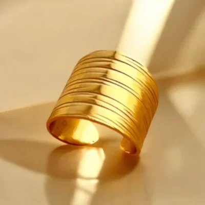 Gold steel ring PE-R1415