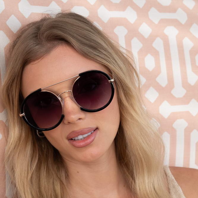 Γυαλιά Ηλίου Στρογγυλά Μαύρα SO-2393