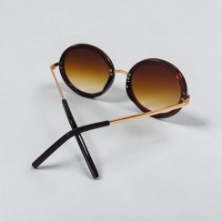 Γυναικεία Γυαλιά Ηλίου Στρογγυλό Καφέ-Χρυσό SO-2842 - Image 3