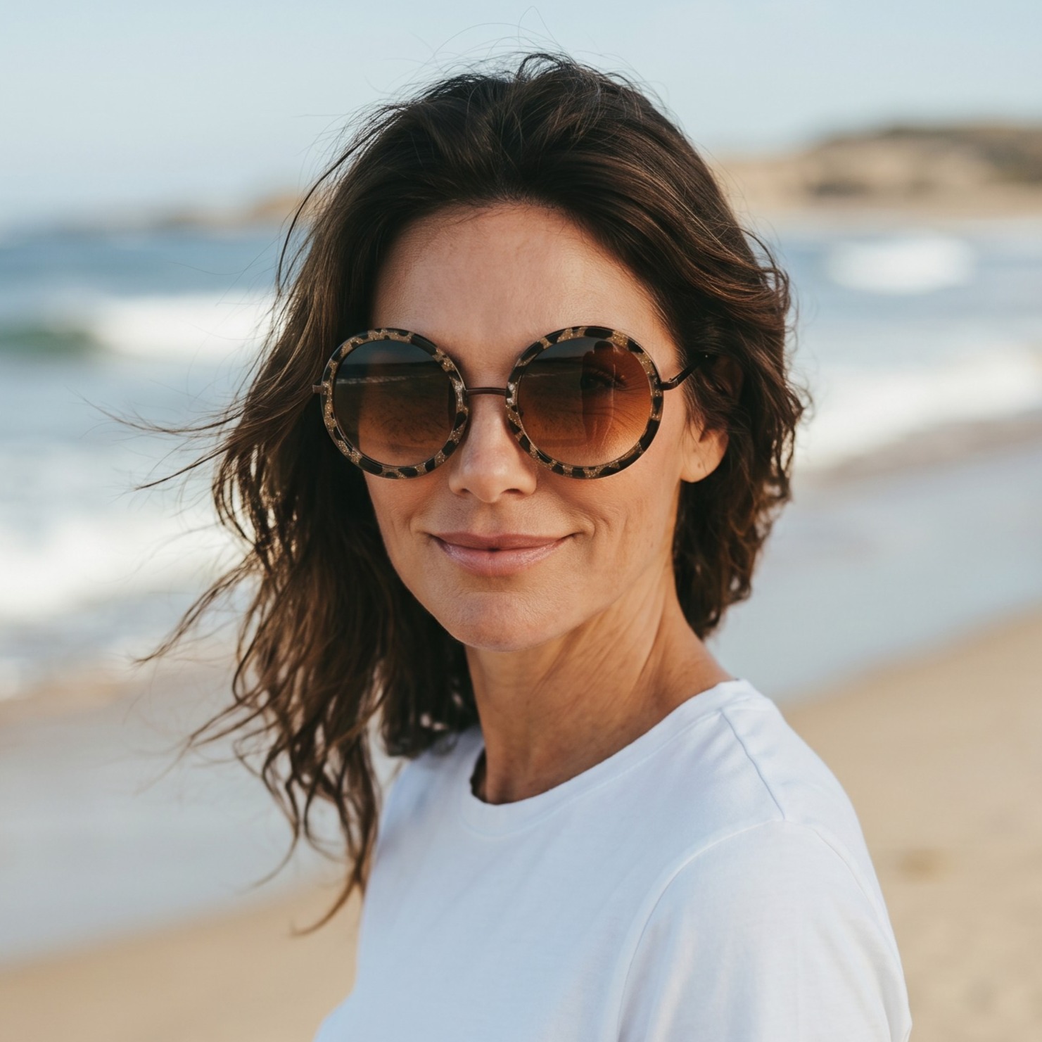 Γυαλιά Ηλίου Στρογγυλά Καφέ-Καφέ SO-2843