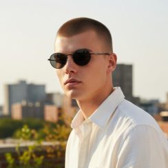 Γυαλιά Ηλίου Οικολογικά Unixex Στρογγυλά Μαύρο SO-6469 - Image 3