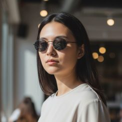 Γυαλιά Ηλίου Οικολογικά Unixex Στρογγυλά Μαύρο SO-6469 - Image 4