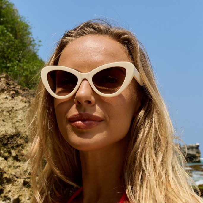 Γυαλιά Ηλίου cat-eyes Μπεζ SO-8118