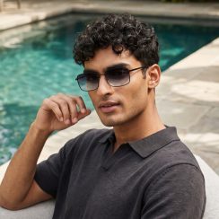 Γυαλιά Ηλίου Ορθογώνια Μαύρο-Μπλε SO-9546