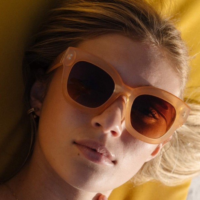 Γυαλιά Ηλίου Πεταλούδα Μπεζ-Καφέ SO-8015