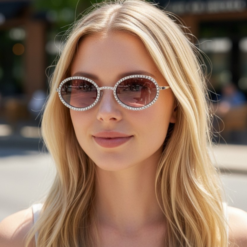 Γυαλιά Ηλίου Στρογγυλά Ροζ Ασημί SO-9499