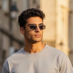 Γυαλιά Ηλίου Unisex Οβάλ Ασημί Καφέ Eco SO-9577 - Image 2