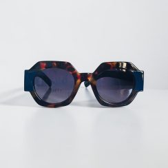 Γυναικεία Γυαλιά Ηλίου Πολυγωνικά Eco Καφέ Μαύρο SO-9678 - Image 2