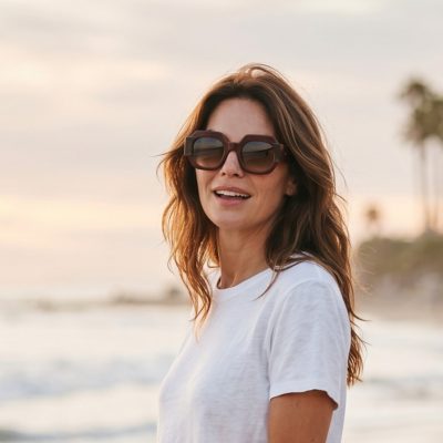 Γυαλιά Ηλίου Πολυγωνικά Καφέ Μπορντό SO-9679